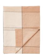 Lexington Home Linen/Cotton Checked Tablecloth Beige