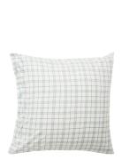 Lexington Home White/Green Checked Lyocell/Cotton Pillowcase Grön