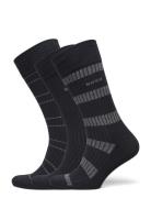 3P Rs Fine Rib Cc Underwear Socks Regular Socks Black BOSS