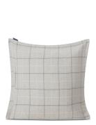 Lexington Home Lt Gray/Dove Checked Cotton Flannel Pillowcase Grå