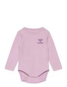 Hmlmino Body L/S Långärmad Bodysuit Pink Hummel