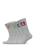 Jacdan Logo Tennis Socks 5 Pack Underwear Socks Regular Socks White Ja...