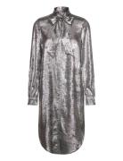 Slronya Dress Knälång Klänning Silver Soaked In Luxury