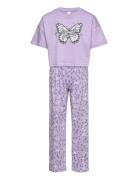 Pajama Boxy T Shirt Cute Swe Pyjamas Set Purple Lindex