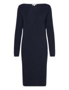 Dress Knitted Rib Plissee Dresses Knitted Dresses Blue Tom Tailor