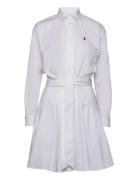 80/2 Mw Ctn Pw-Lsl-Dad Kort Klänning White Polo Ralph Lauren