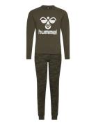 Hmlnolan Night Suit Pyjamas Set Khaki Green Hummel