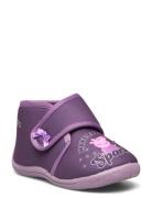 Peppa House Shoe Slippers Inneskor Purple Gurli Gris
