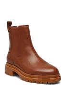 Lauren Ralph Lauren Corinne Burnished Leather Bootie Brun