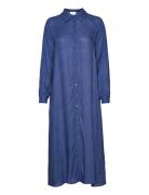 Cristamw Long Dress Knälång Klänning Blue My Essential Wardrobe