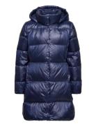 Water-Resistant Down Long Coat Fodrad Jacka Blue Ralph Lauren Kids