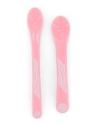 Twistshake Twistshake 2X Feeding Spoon Set 4+M Pastel Pink Rosa