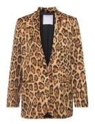 Animal Print Suit Blazer Blazers Single Breasted Blazers Multi/pattern...