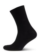 Mp Denmark Fine Cotton Rib Socks Svart