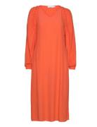 Coster Copenhagen Long Dress In Acetate Orange