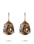 Caroline Svedbom Mini Drop Clasp Earrings Gold Brun