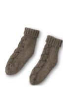 Ardette Knitted Pointelle Socks 25-28 Sockor Strumpor Brown That's Min...
