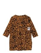 Mini Rodini Basic Leopard Ls Dress Tencel™ Brun