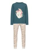 Nkfnightset Real Unicorn Noos Pyjamas Set Blue Name It