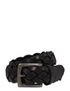 Polo Ralph Lauren Braided Calfskin Belt Svart