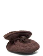 Melton Cotton Jaquard Slippers Brun