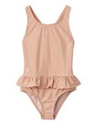 Amara Stripe Swimsuit Baddräkt Badkläder Pink Liewood