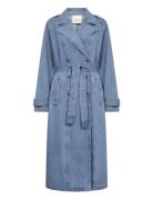 Crmika Denim Trenchcoat Trench Coat Rock Blue Cream