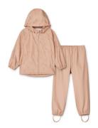 Moby Printed Rainwear Set Outerwear Rainwear Rainwear Sets Pink Liewoo...