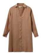 Mmrielle Linen Dress Kort Klänning Brown MOS MOSH