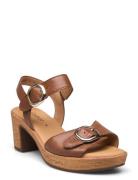 Ankle-Strap Sandal Sandal Med Klack Brown Gabor