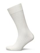 AN IVY Off White Ribbed Socks Vit