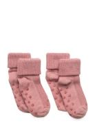 Minymo Baby Rib Sock W. Abs Rosa