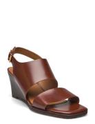 Sandals - Block Heels Sandal Med Klack Brown ANGULUS