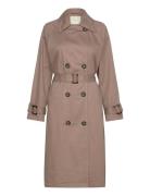 Fqtuksy-Jacket Trench Coat Rock Brown FREE/QUENT
