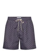 Stan Aop Swim Shorts 2.0 Badshorts Navy Les Deux