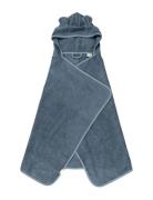 Fabelab Hooded Junior Towel - Bear - Blue Spruce Blå