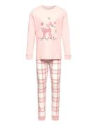 Pajama Placment Check Pyjamas Set Pink Lindex