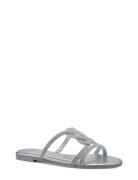 Women Slides Platta Sandaler Silver Tamaris