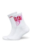 2P Qs Rib Rock Cc W Lingerie Socks Regular Socks White HUGO