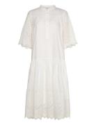 Timorll Midi Dress Ss Knälång Klänning White Lollys Laundry