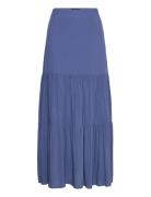 Lexington Clothing Melissa Dobby Viscose Maxi Skirt Blå