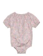 Huttelihut Romper Ss In Liberty Fabric Rosa