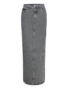 Rhinest Denim Skirt Lång Kjol Grey ROTATE Birger Christensen