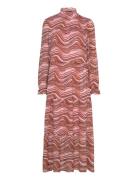 Mschpanthea Rikkelie Maxi Dress Aop Maxiklänning Festklänning Pink MSC...
