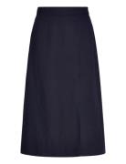 GANT Rel Midi Linen Blend Skirt Marinblå