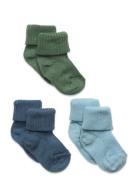 Cotton Rib Baby Socks - 3-Pack Sockor Strumpor Multi/patterned Mp Denm...