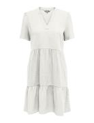 ONLY Onltiri-Caro S/S V-Neck Lin Dress Cc Pnt Vit