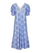 Yasisa 2/4 Midi Dress Knälång Klänning Blue YAS