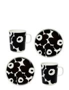 Marimekko Home Unikko Breakfast Set 2Pcs M+P Svart