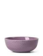 Lyngby Porcelæn Rhombe Color Bowl Ø15.5 Cm Purple Lila